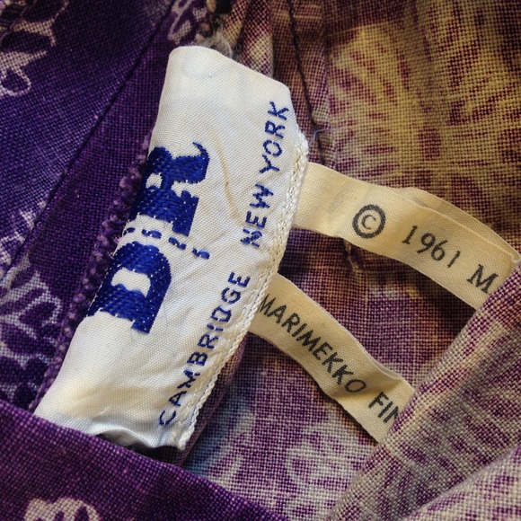 RARE Marimekko 1961 Chrysanthemum Sheath Dress - Picture 7 of 10